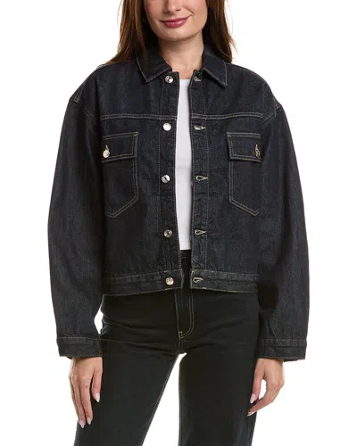 Frame The Boxy Classic Denim Jacket In Blue