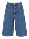 FRAME THE BOY SHORT BLUE SHORTS WITH BELT LOOPS IN DENIM WOMAN