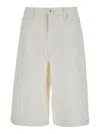 Frame 'the Boy Short' White Shorts With Belt Loops