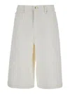 Frame 'the Boy Short' White Shorts With Belt Loops