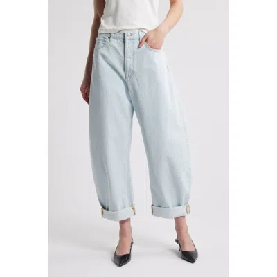 Frame The Bubble Baggy Jeans In White