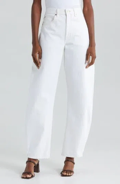 Frame The Bubble Baggy Jeans In White