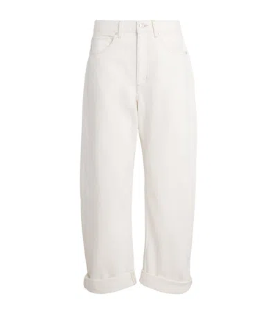 Frame The Bubble Barrel Jeans In White