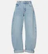 Frame The Bubble Barrel-leg Jeans In Blue