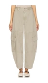 Frame The Bubble Jeans Cargo In Olive
