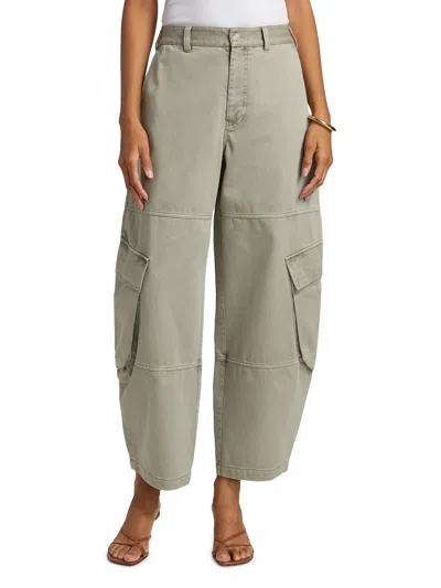 Frame The Bubble High-rise Barrel-leg Jeans In Gray