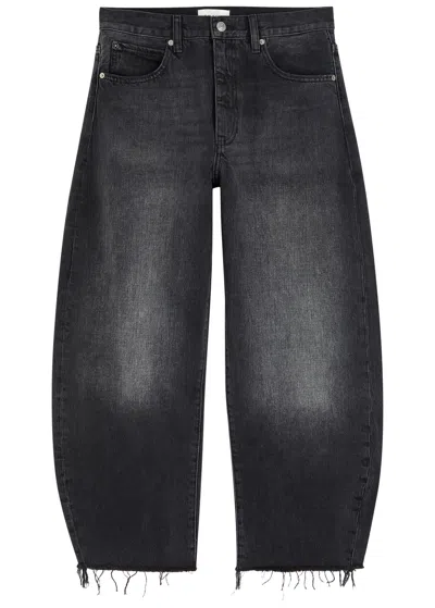FRAME FRAME THE BUBBLE CROP BARREL-LEG JEANS