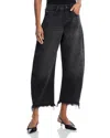 Frame The Bubble Crop High Rise Jeans In Limitless In Black
