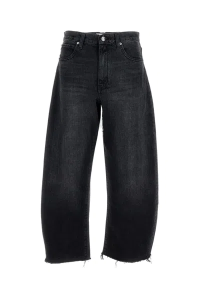Frame Womens The Bubble Crop Jeans In Black
