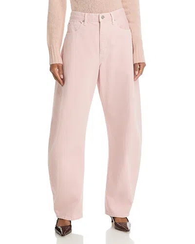 Frame The Bubble High Rise Barrel Jeans In Taffy In Animal Print