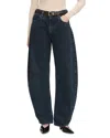 Frame The Bubble High Rise Barrel Leg Jeans In Dorado In Blue