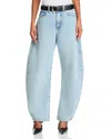 Frame The Bubble High Rise Barrel Leg Jeans In Outlaw
