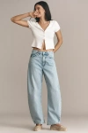 Frame The Loose Rigid High-rise Curved Jeans In Blue