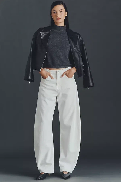 Frame The Bubble High-rise Tapered Jeans In White