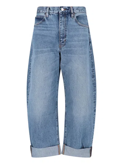 Frame 'the Bubble' Jeans In Blue