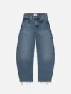 Frame Low Slung Barrel Trousers In Blue