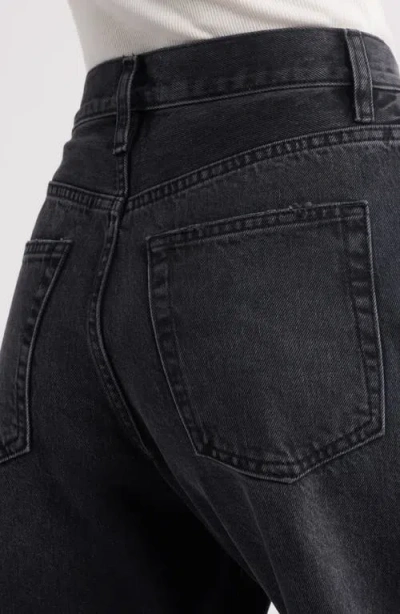 Frame The Bubble Raw Hem Crop Baggy Jeans