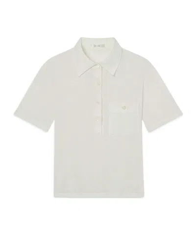 Frame The Caddy Polo Top In White