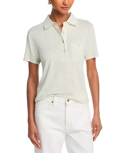 Frame The Cady Polo Top In Green