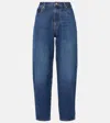 Frame The Candle High-rise Wide-leg Jeans In Blue