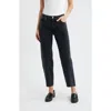 Frame The Candle High Waist Barrel Jeans In Black