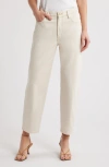 Frame The Candle High Rise Ankle Tapered Jeans In Butter In Butter