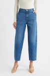 Frame The Candle High Rise Trouser Jeans In Swan In White