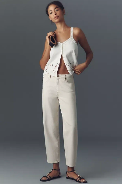 FRAME THE CANDLE MID-RISE TAPERED JEANS