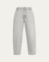 Frame The Candle Straight-leg Denim Trousers In Gray