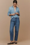 Frame The Candle Trouser Mid-rise Tapered Jeans In Blue