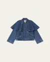Frame The Cape Jacket In Blue