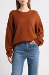 Frame The Cashmere Brushed Sweater In Brown