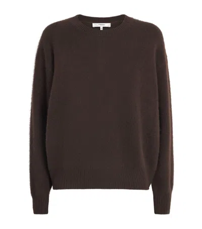 Frame The Cashmere Brushed Sweater In Brown