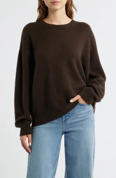 Frame The Cashmere Brushed Sweater In Coffee