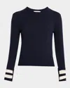 Frame The Club Cashmere Blend Sweater In Navy Multi