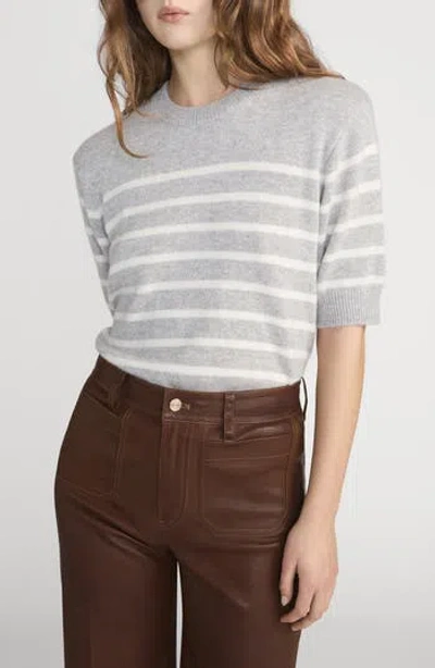 Frame The Cashmere Easy Crew Sweater In Gray