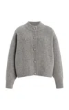 Frame The Cashmere Fleck Cardigan In Multi