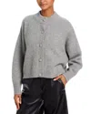 Frame The Flecked Cashmere Cardigan In Silver
