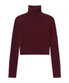 Frame Womens Pinot Fleck-knit Turtleneck Cashmere Jumper In Red