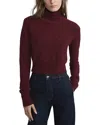 Frame The Cashmere Fleck Turtleneck Sweater In Burgundy