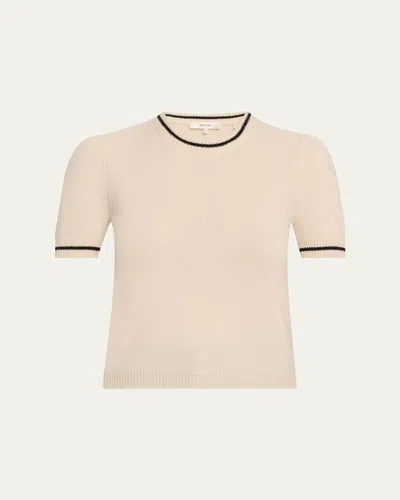 Frame The Cashmere Gathered Sweater In Cream Multi