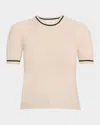Frame The Cashmere Gathered Sweater In Cream