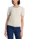 Frame The Cashmere Gathered Sweater Cream In Cream Multi