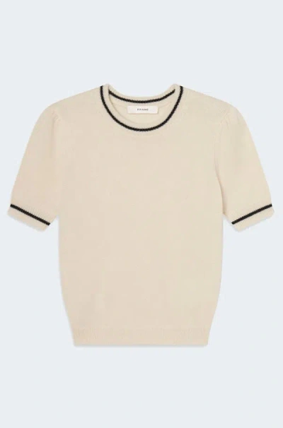 Frame The Cashmere Gathered Sweater In Cream In Neutral
