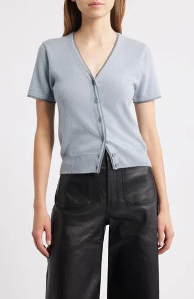 Frame The Cashmere Mesh Trim Cardigan In Multi