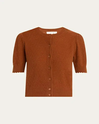 FRAME THE CASHMERE POINTELLE CARDIGAN