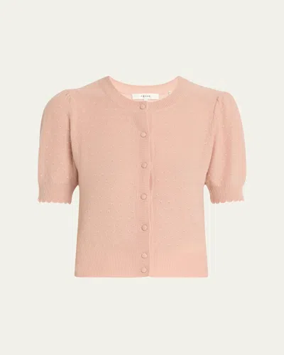 FRAME THE CASHMERE POINTELLE CARDIGAN