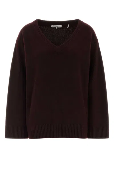Frame The Cashmere Relaxed V Sweater In Brown