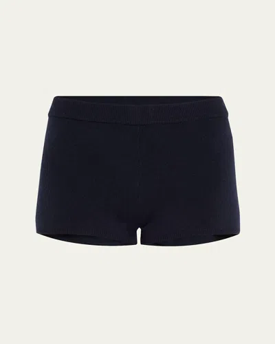 Frame The Cashmere Rugby Shorts In Navy Multi