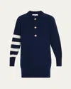 Frame The Cashmere Rugby Tunic Dress In Navy Multi